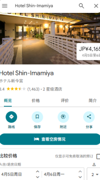 西城區・ Hotel Shin-Imamiya